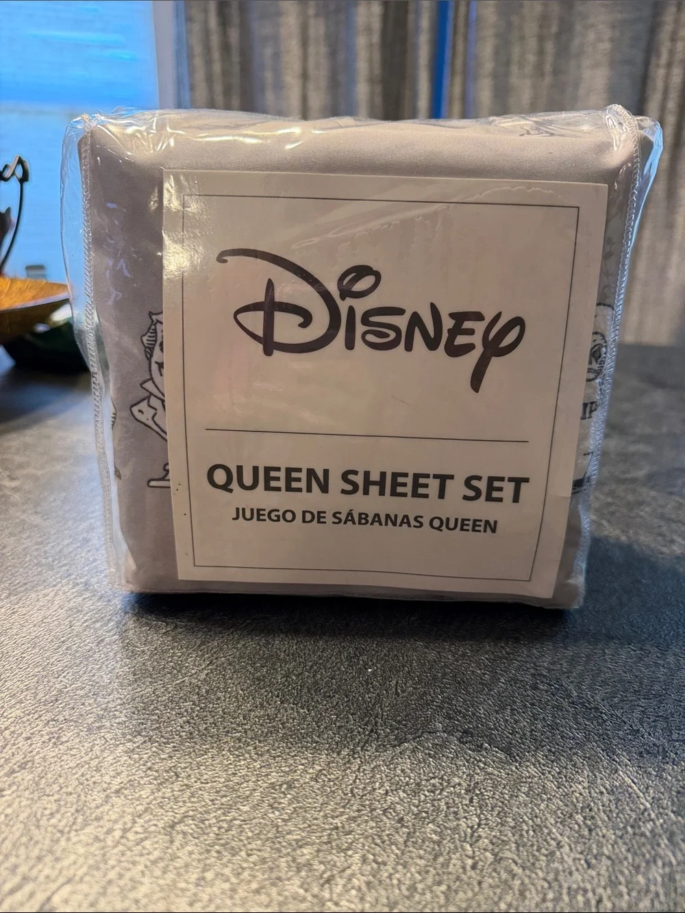 Disney Haunted Mansion Queen Sheet Set - Light Gray